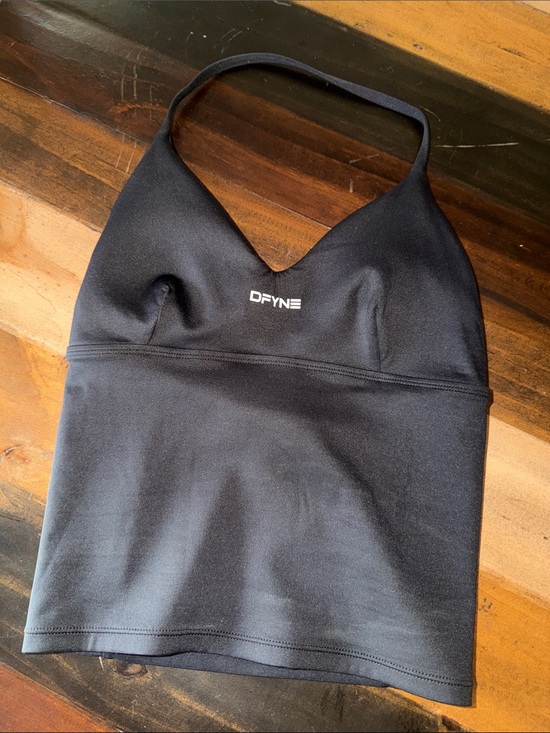 Dfyne Tops - DFYNE Black Halter Crop Tank
